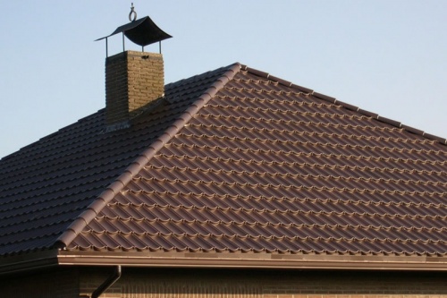 Композитная черепица рядовая Decra Элеганс  Терракота
